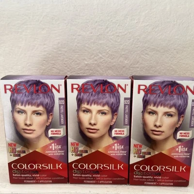 Revlon Colorsilk Digitones con Queratina Perm Color de Cabello 92D PASTEL LAVANDA PAQUETE DE 3 Foto 1 de 3