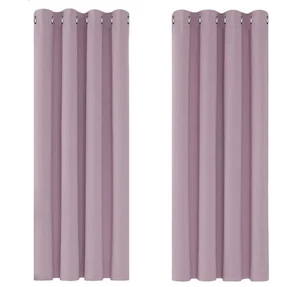 Blickdichte Verdunkelungsvorhänge 2er Set Schlafzimmer 140 x 175cm hellpink - Bild 1 von 6