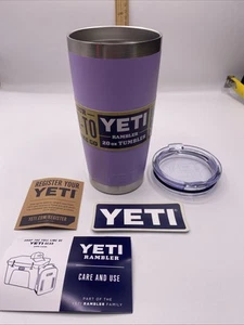 YETI Rambler 20oz Tumbler Stainless Steel Vacuum Insulated MagneticLid Purpl ATL - Picture 1 of 4
