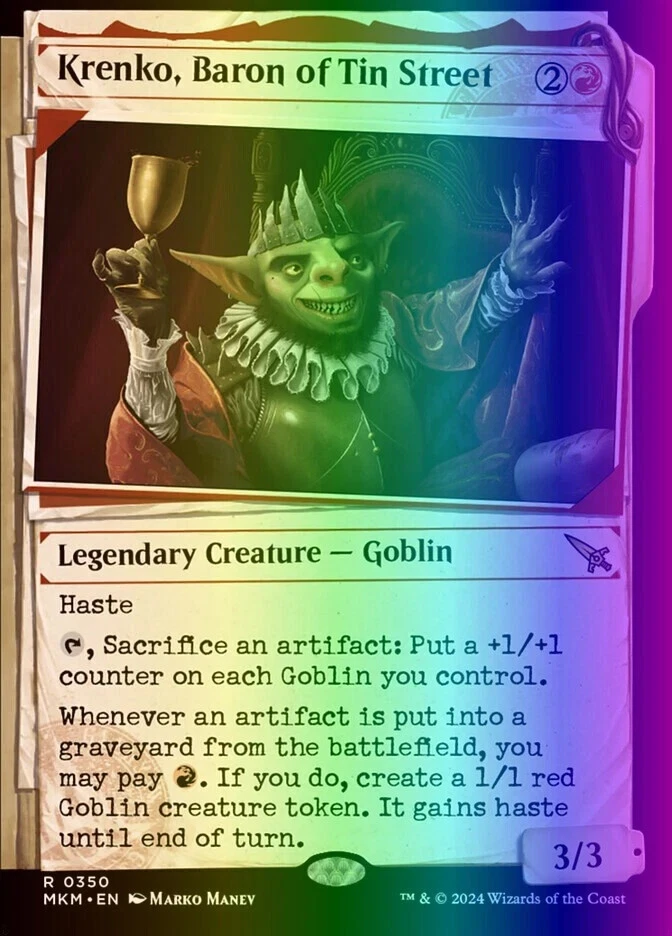 MTG Krenko, Baron of Tin Street (350/499) Murders at Karlov Manor NM FOIL - Image 1 of 1