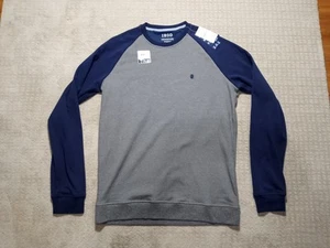 Izod Advantage Performance Stretch Sweatshirt Mens Sz Large Tall Navy Blue Gray - Picture 1 of 11