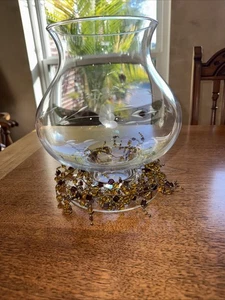 Lampada candela cristallo soffiato vintage Princess House Heritage #390 per colonna incisa usata in ottime condizioni - Foto 1 di 12