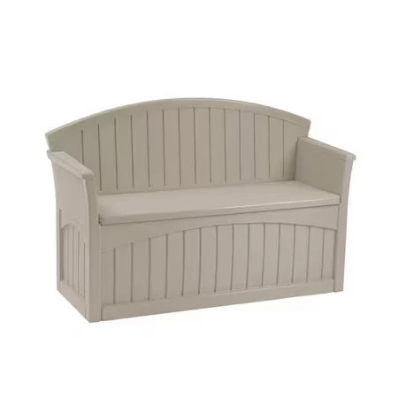 Banco de almacenamiento Suncast Pb6700 de resina para patio de 50 galones, color topo claro Foto 1 de 1