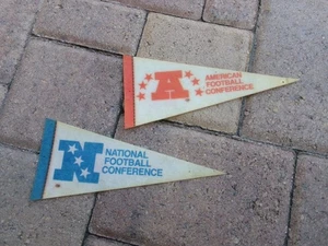 Vintage used 1970's Mini Pennants AFC/NFC - Picture 1 of 1