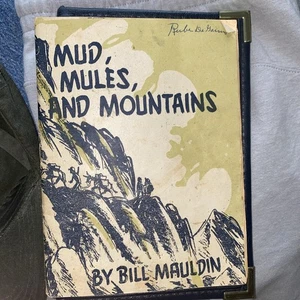 Mud, Mules, And Mountains By Bill Mauldin PB RARE WW II COMIC BOOK NICE COND. - Imagen 1 de 6