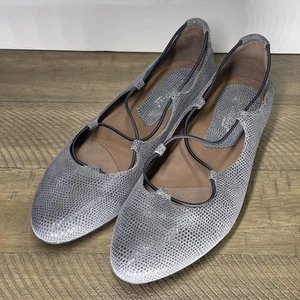 Zapatos planos de cuero gris Earthies Essen talla 11 M para mujer - Imagen 1 de 13
