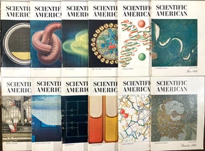 Set of 12 Scientific American Magazine 1966 Full Year Lot Vintage Science Tech - Picture 1 of 9