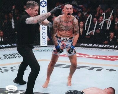 Max Holloway autographed signed 8x10 photo UFC Blessed JSA COA Justin Gaethje - Image 1 of 2
