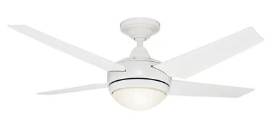 Ceiling fan with Remote Hunter Sonic White Indoor Ceiling Fan with Lights E27 - Image 1 of 4