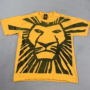 Vintage The Lion King Shirt Youth Size Large Yellow Early 2000s Short Sleeve Y2K - Picture 1 of 8