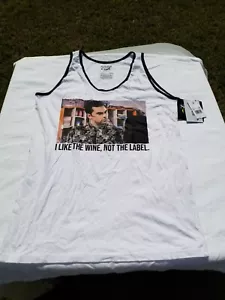Camiseta sin mangas Schitts Creek adulto grande me gusta el vino no la etiqueta blanca - Imagen 1 de 3