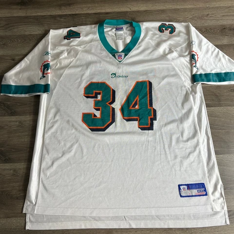 VTG Miami Dolphins Jersey Mens 2XL Ricky Williams #34 Reebok XXL NFL Football Cover