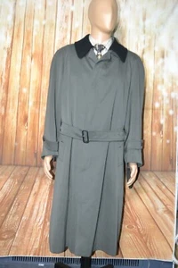 Vintage Burberrys' Men Nova Check Olive Green Trench Coat W/Liner & Belt Sz 42 - Picture 1 of 19