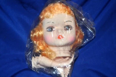 1970S VTG 4 IN VINYL DOLL HEAD W HAIR & CD w Book for Making Soft  Body Dolls - Image 1 of 4