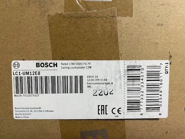 Altavoz de techo Bosch LC1-UM12E8 (NUEVO) Foto 1 de 1