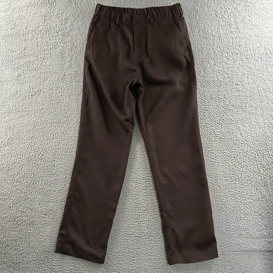 H&M Mens Pants Brown Size 31 Regular Fit Dress Pant Elastic Waist Lyocell - Image 1 of 4