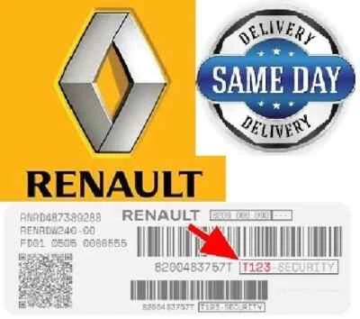 RENAULT RADIO CODE UNLOCK FOR ALL MODELS TRAFIC MEGANE SCENIC TWINGO MASTER CODE - Image 1 of 4
