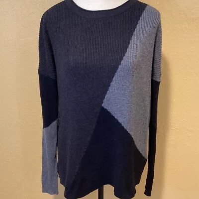 Smart Wool Color Block Women's Crewneck sweater, gray, Charcoal, black, Large - Image 1 of 4