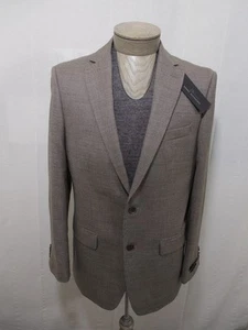 Marc Anthony $225 Mens 100% Wool Coat 40 R Blazer Jacket Slim Taupe Khaki Defect - Picture 1 of 12