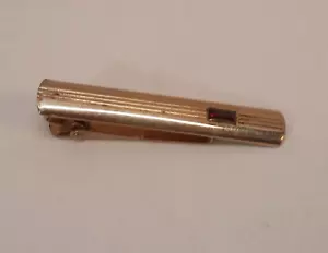 1-3/4" Red Rhinestone Gold Tone Quality Vintage ANSON Tie Bar Clip - Picture 1 of 5
