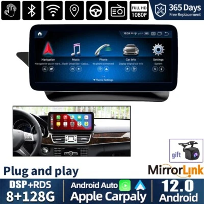 Radio de coche estéreo GPS Carplay 12,3" 8+128G para Benz Clase E W212 E350 10-15 Foto 1 de 4