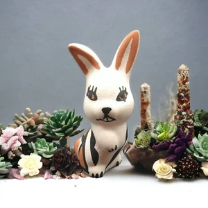 Vintage Südwest Indianer Kaninchen Häschen Ton Keramik Figur signiert - Bild 1 von 10