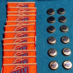 OLD Rare Vintage BILLY BEER LABELS And CAPS 12 Unused NOS President Jimmy Carter - Picture 1 of 4
