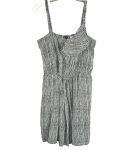 Rachel Roy M Women's Dress Black White Striped Ruffle Tank Sundress  - Picture 1 of 5
