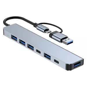 7 in 1 Multiport USB-C Hub Type C To USB 3.0 2.0 Multi-hub Dock Splitter Adapter - Picture 1 of 5