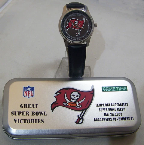 Tampa Bay Buccaneers Super Bowl 37 Watch Commemorative Wristwatch New Cover
