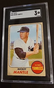 1968 Topps Mickey Mantle #280 New York Yankees SGC Rated 3 VG - Picture 1 of 2