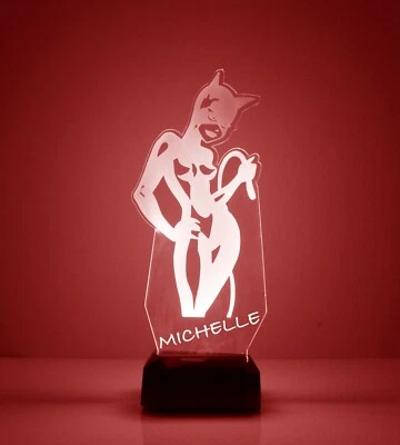 Catwoman Light Up, Personalized LED Night Light Lamp, w/Remote Control,  - Image 1 of 4