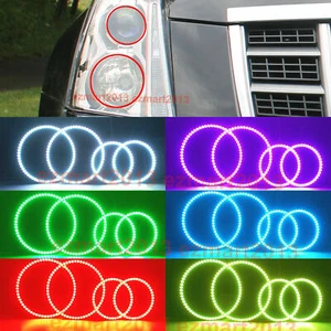 RGB LED halo ring for Cadillac CTS halogen head 08-12 angel eye lamp bluetooth - Picture 1 of 24