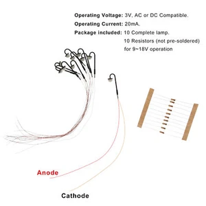 LYM23DE 10 Stk. LED Lampen 21mm Spur Z Leuchte Straßenlampen NEU - Picture 1 of 5