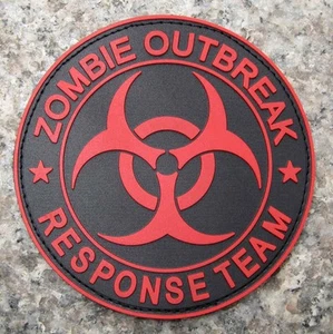 Zombie Outbreak Response Team Clothing Patch Red & Black - FREE SHIPPING to SPAIN - Picture 1 of 3