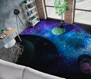 3D Green Planet 39RAIN61 Floor WallPaper Murals Wall Print Decal AJ Honey - Picture 1 of 6