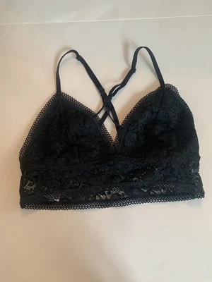 Бюстгальтер женский маленький Xhiliration длинная линия бюстгальтер черный цветочный кружевной спортивная спина чистый - Изображение 1 из 4