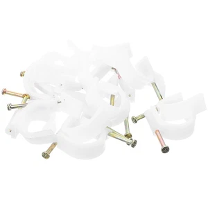50 Pcs Pipe Hook Cable Clip Wire Cord Fastener Nail Clips - Afbeelding 1 van 12
