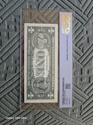 1963 Federal Reserve Barr Note $1 PMG 58 Choice Uncirculated EPQ - Image 1 of 4