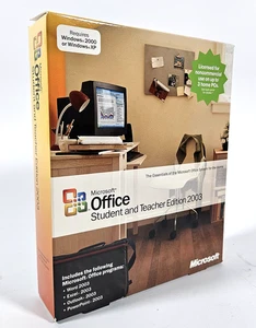 Microsoft Office 2003 Student and Teacher Full English DVD Version -In Box - Picture 1 of 3