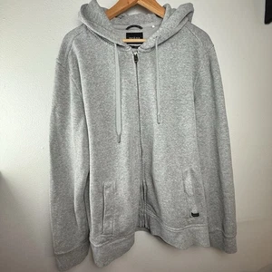 PRANA Bio Baumwolle Herren Hoodie mit Reißverschluss Größe XL grau schwer - Bild 1 von 13