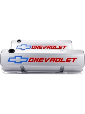 Proform Sbc Valve Cover Metalic Grey 'Chevrolet' Emblem Recessed (141-923) - Image 1 of 4