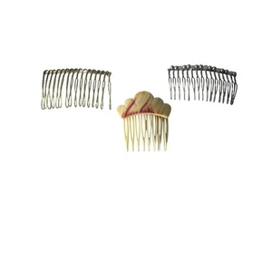 Juego de 3 peines de pelo vintage con diseño de perla sintética y carey para mujer - Imagen 1 de 3