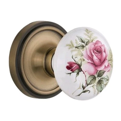 Nostalgic Warehouse Single Dummy Classic Rosette Rose Antique Brass - Image 1 of 4