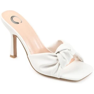 Journee Collection Womens Diorra Tan Slide Sandals 6 Medium (B,M) BHFO 8295 - Picture 1 of 1