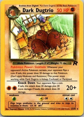 Dark Dugtrio (23) 23/82 Team Rocket Rare LP - Image 1 of 2