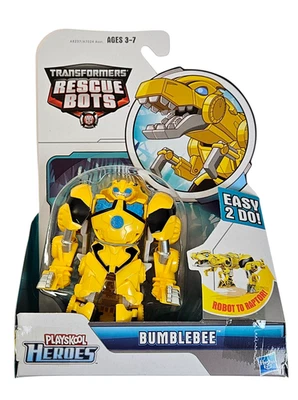 TRANSFORMERS BUMBLEBEE RESCUE BOTS FIGURE ROBOT TO RAPTOR MOSC PLAYSKOOL 2013 - Image 1 of 4