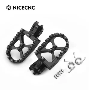 Wide Fat MX Racing Footrests Foot Pegs For Suzuki RMZ250 RMZ450 2010-2024 - Picture 1 of 12