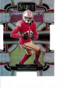 BRANDON AIYUK 2023 Panini Select Silver Prizm Die Cut Concourse #89 49ers - Picture 1 of 2