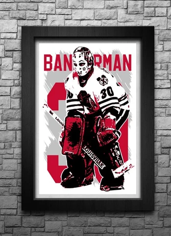 MURRAY BANNERMAN art print/poster CHICAGO BLACKHAWKS FREE S&H! JERSEY Cover